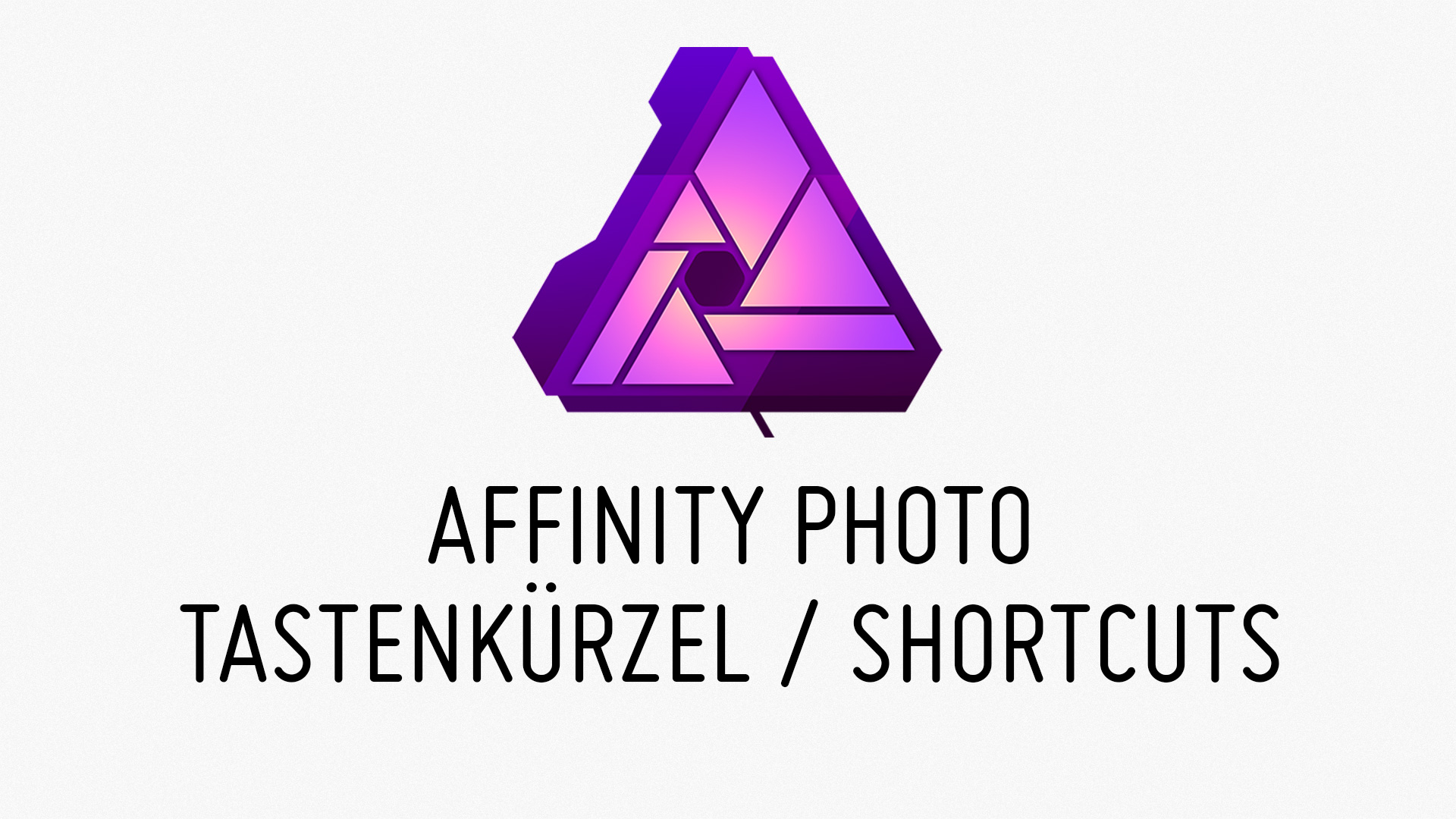 affinity photo keyboard shortcuts