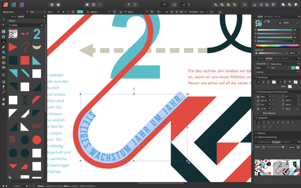 affinity designer text on a path